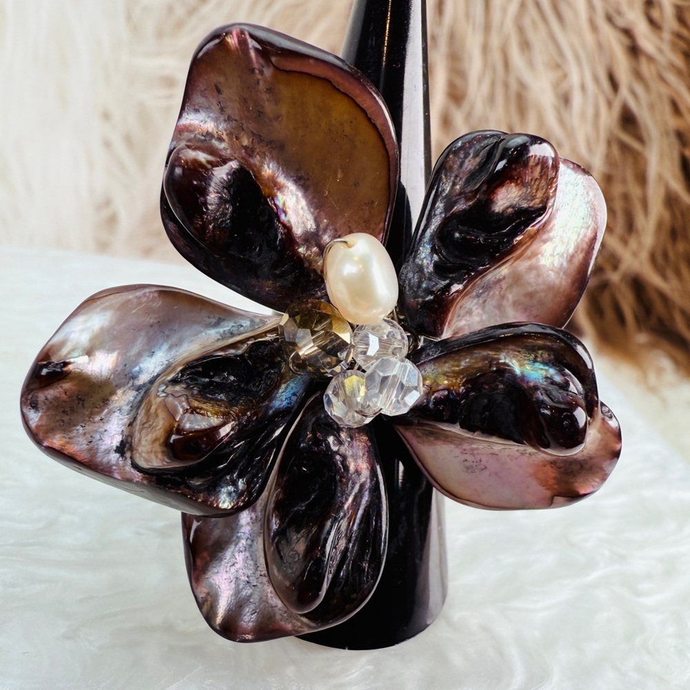 Interesting Adjustable Flower Statement Costume R… - image 1